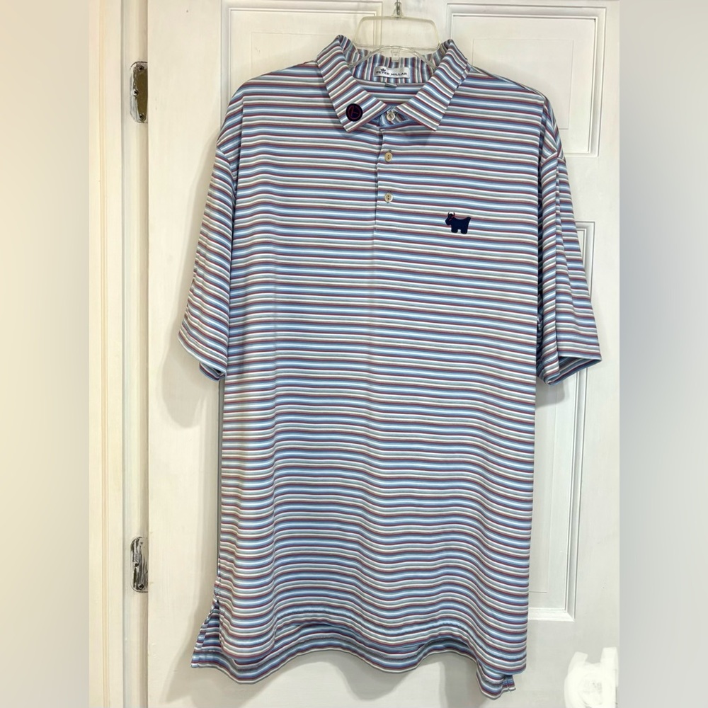 Scotty Cameron Peter Millar Junkyard Dog Circle T Striped Polo Shirt XL Tour - Picture 2 of 13